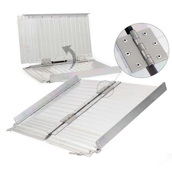 Aluminijasta klančina / zložljiva - dolžina 1220 mm - slika 2