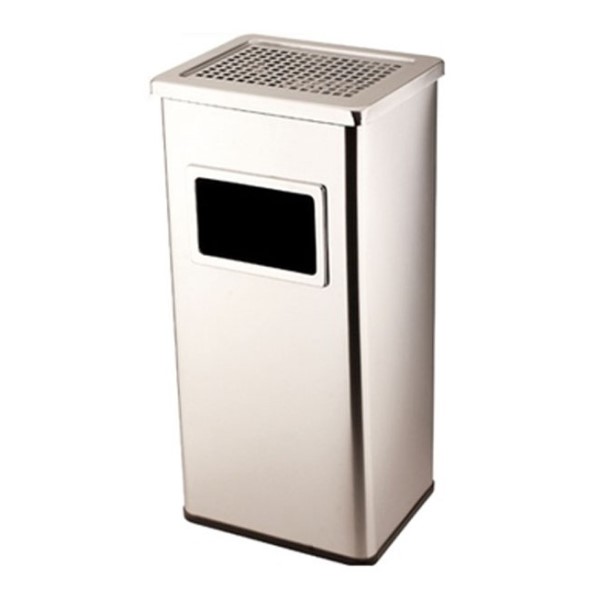 Koš za smeti s pepelnikom - INOX - 30L