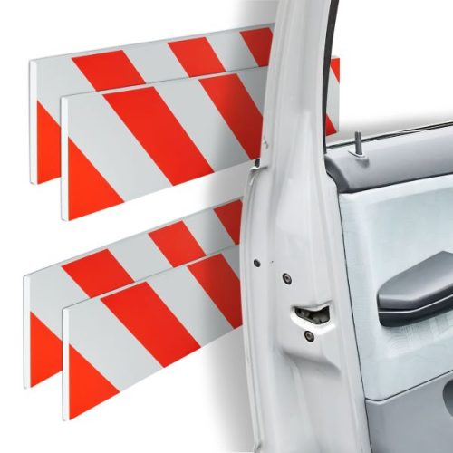 Stenska zaščita za vrata – bela / 4x – 100 x 500 mm