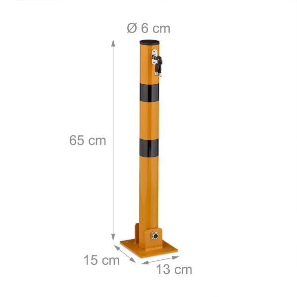 Zložljiv zaporni stebriček - oranžen - Ø 60 mm - slika 2